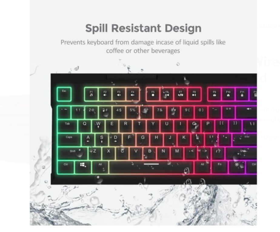 KM350 Backlit Wired Mechanical Gaming Keyboard - Image 3