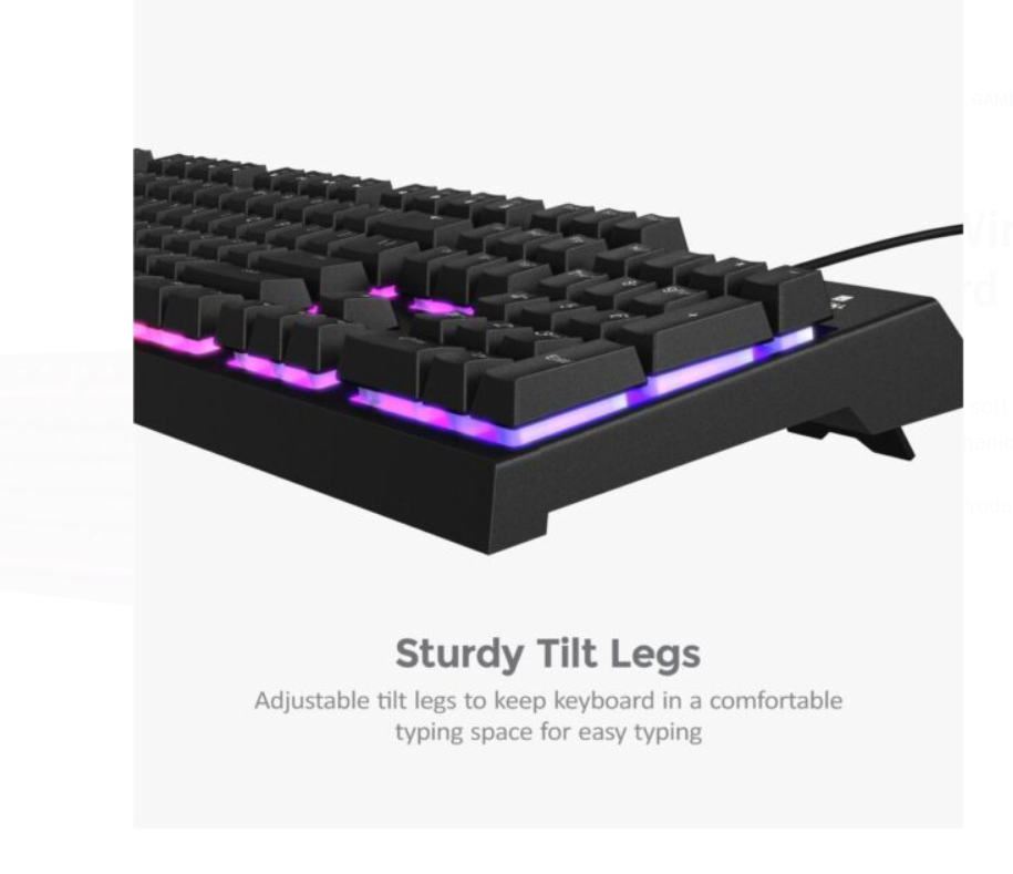 KM350 Backlit Wired Mechanical Gaming Keyboard - Image 2