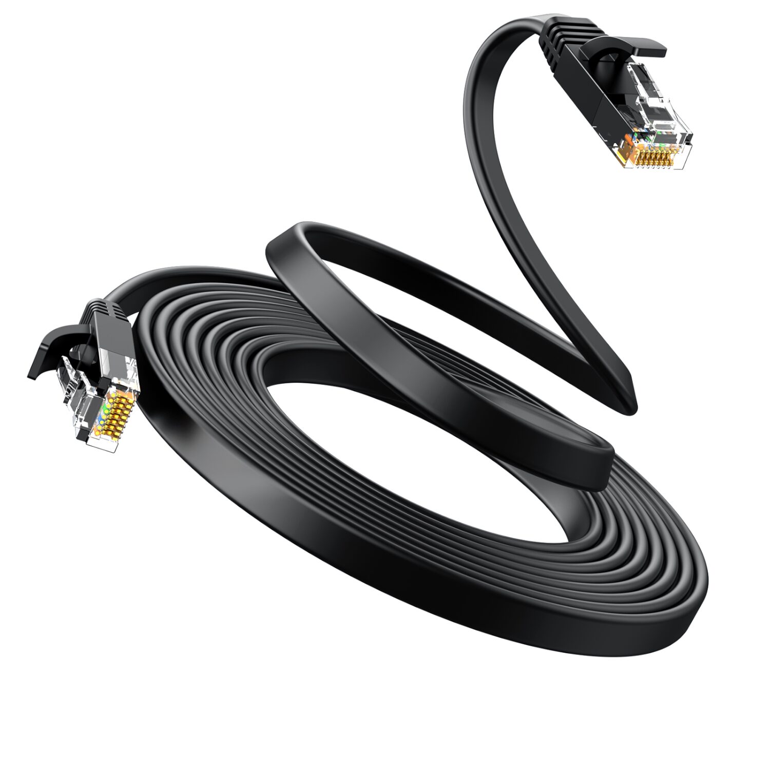 UGREEN NW102 Cat6 U/UTP Flat Ethernet Cable 30m – Black - Image 3