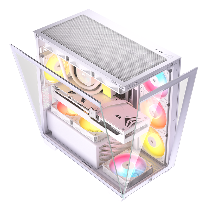 Corsair 2800X RS-R ARGB Micro-ATX PC Case – White - Image 2