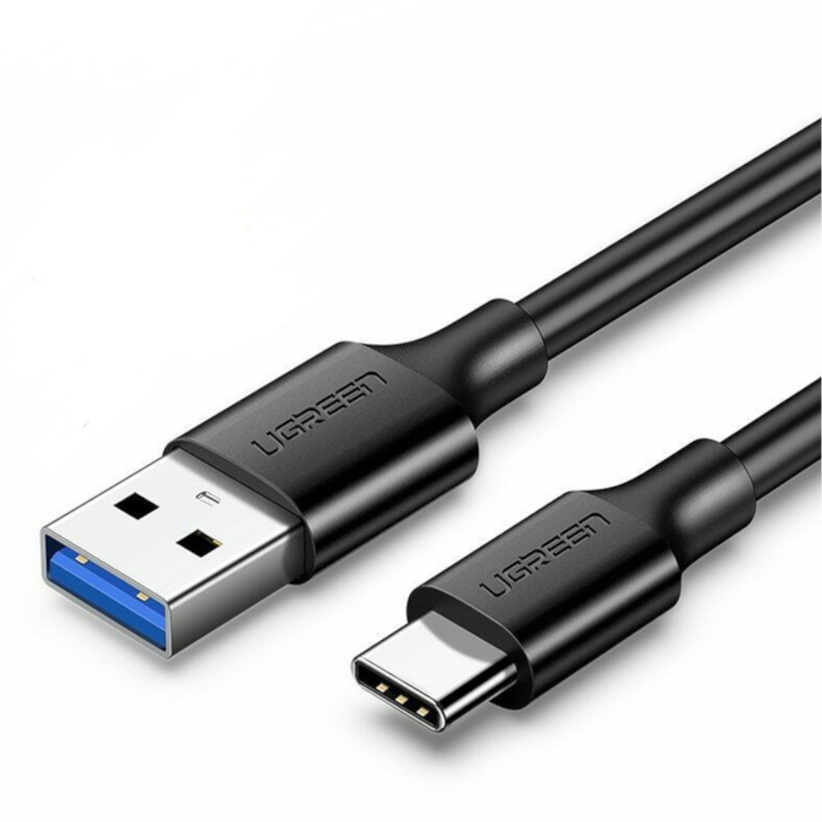 UGREEN Type-C to USB 3.0 Cable 2m – Fast Charging 3A, 5Gbps Sync – Black - Image 2